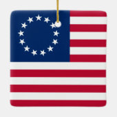 De cirkel van sterren, Amerikaanse vlag - Betsy Ro Keramisch Ornament (Achterkant)