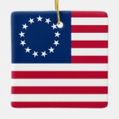 De cirkel van sterren, Amerikaanse vlag - Betsy Ro Keramisch Ornament (Voorkant)