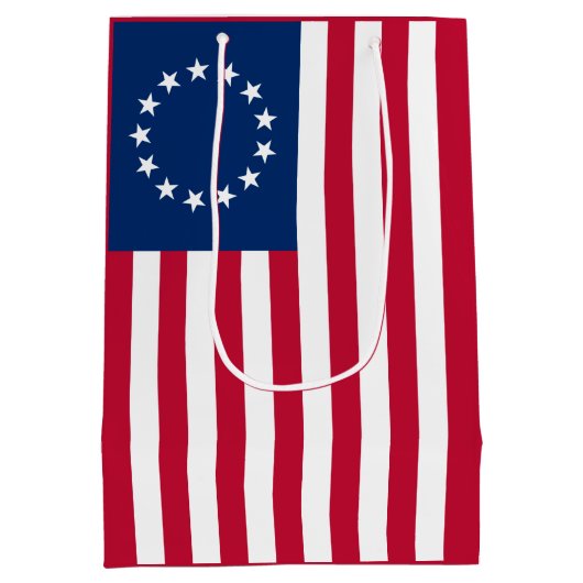 De cirkel van sterren, Amerikaanse vlag - Betsy Ro Medium Cadeauzakje (Achterkant)