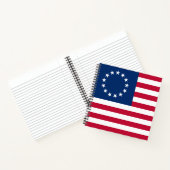 De cirkel van sterren, Amerikaanse vlag - Betsy Ro Notitieboek (Binnen)