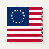 De cirkel van sterren, Amerikaanse vlag - Betsy Ro Notitieboek (Achterkant)