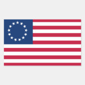 De cirkel van sterren, Amerikaanse vlag - Betsy Ro Rechthoekige Sticker (Voorkant)