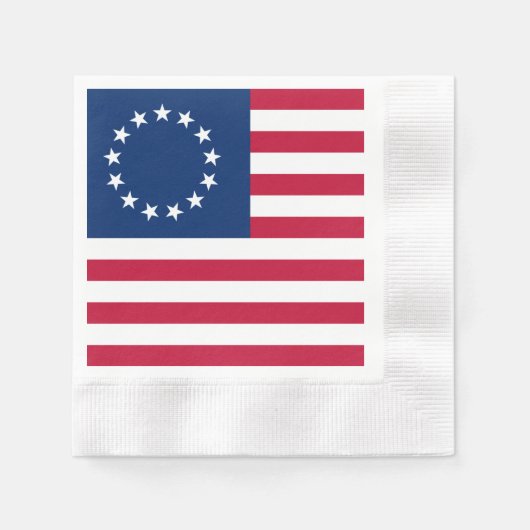 De cirkel van sterren, Amerikaanse vlag - Betsy Ro Servet (Voorkant)
