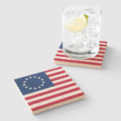 De cirkel van sterren, Amerikaanse vlag - Betsy Ro Stenen Onderzetter (Zijkant)