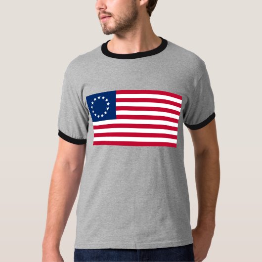 De cirkel van sterren, Amerikaanse vlag - Betsy Ro T-shirt (Voorkant)