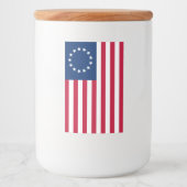 De cirkel van sterren, Amerikaanse vlag - Betsy Ro Voedselcontainer Etiket (Voorkant)