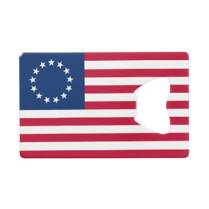 De Cirkel van sterren, Amerikaanse vlag door Betsy Creditkaart Flessenopener