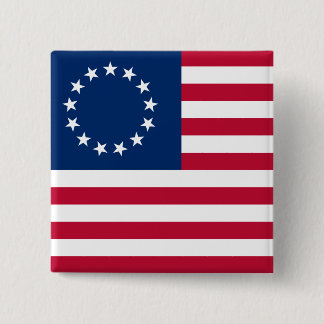 De Cirkel van sterren, Amerikaanse vlag door Betsy Vierkante Button 5,1 Cm