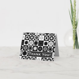 De cirkels en de Vierkanten danken u nota nemen Bedankkaart