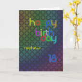 De cirkels van de verjaardag voor Neef op de Kaart (Gele Bloem)