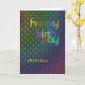 De cirkels van de verjaardag voor schoonzoon kaart (Gele Bloem)