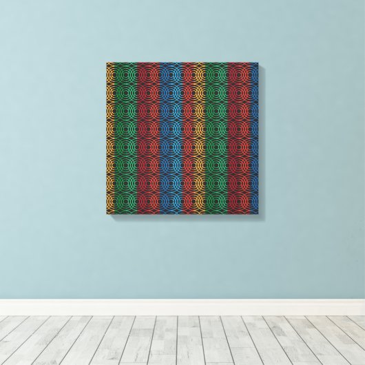 De cirkels van het leven canvas afdruk (Insitu (Houten vloer))