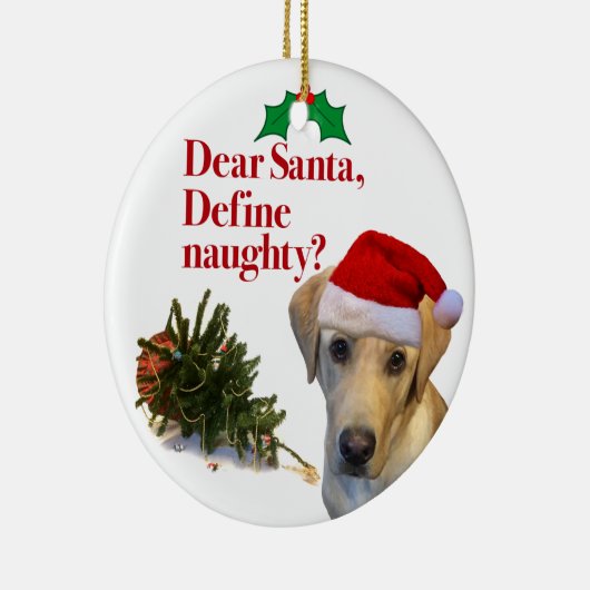 De cirkelvormgeving van het Naughty Lab Keramisch Ornament (Rechts)