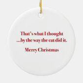 De cirkelvormgeving van het Naughty Lab Keramisch Ornament (Achterkant)