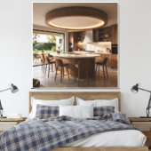 De Cirkelvormige Bar van de Ontwerper Canvas Afdruk (Insitu (Slaapkamer))