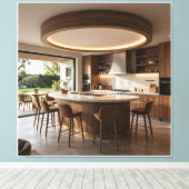 De Cirkelvormige Bar van de Ontwerper Canvas Afdruk (Insitu (Houten vloer))