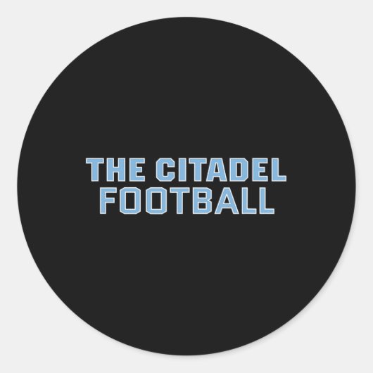 De Citadel Bulldogs Football kleding fans Ronde Sticker (Voorkant)