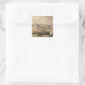 De Citadel Cairo uit "Egypte en Nubia" Vierkante Sticker (Tas)