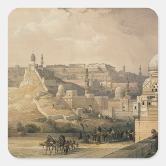 De Citadel Cairo uit "Egypte en Nubia" Vierkante Sticker (Voorkant)