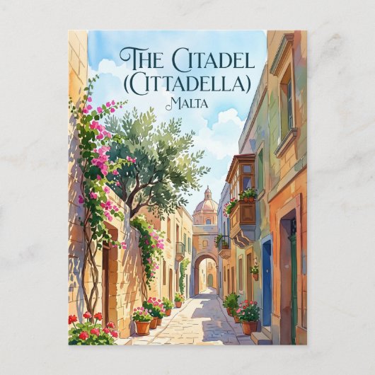 De Citadel (Cittadella), Gozo Malta Briefkaart (Voorkant)