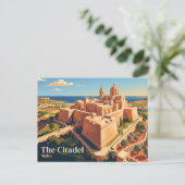 De Citadel (Cittadella), Gozo Malta Briefkaart (Staand voorkant)
