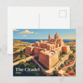 De Citadel (Cittadella), Gozo Malta Briefkaart (Voorkant / Achterkant)