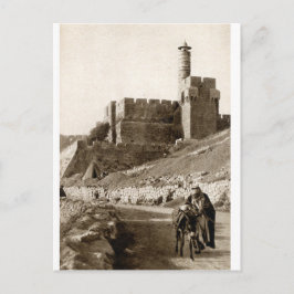 De citadel van David in Jeruzalem Briefkaart