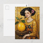 De Citroen en de Dame Briefkaart (Voorkant / Achterkant)
