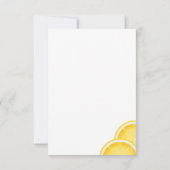 De citroen Spritz geel Bedankkaart (Achterkant)