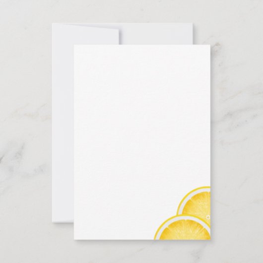 De citroen Spritz geel Bedankkaart (Achterkant)