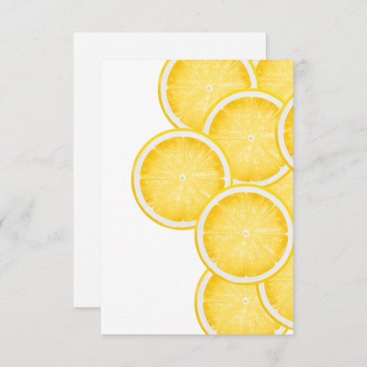 De citroen Spritz geel Bedankkaart (Voorkant / Achterkant)