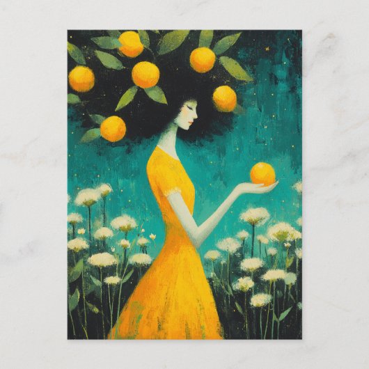 De citroengodin briefkaart (Voorkant)