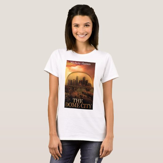 DE CITY SCI-FI BOOK PRODUCTEN VAN DE DOME CITY T-SHIRT (Voorkant volledig)