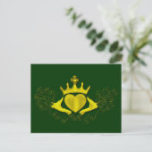 De Claddagh (Goud) Briefkaart (Staand voorkant)