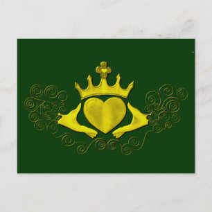 De Claddagh (Goud) Briefkaart