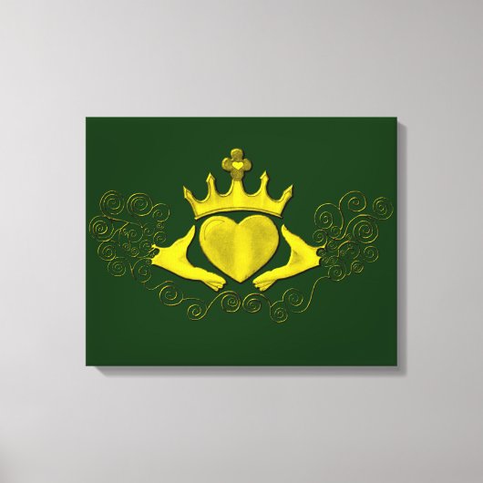 De Claddagh (Goud) Canvas Afdruk (Voorkant)