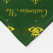 De Claddagh (Goud) Fleece Deken (Hoek)