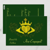 De Claddagh (Goud) Kaart (Voorkant / Achterkant)