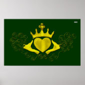 De Claddagh (Goud) Poster (Voorkant)