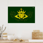De Claddagh (Goud) Poster (Keuken)