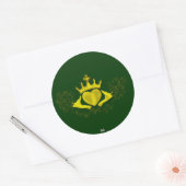 De Claddagh (Goud) Ronde Sticker (Envelop)