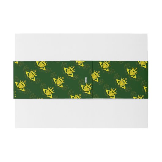 De Claddagh (Goud) Uitnodigingen Wikkel (Achterkant Voorbeeld)