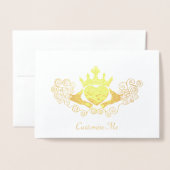 De Claddagh (Gouden) Folie Kaarten (Voorkant met envelop)