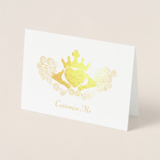De Claddagh (Gouden) Folie Kaarten (Voorkant)