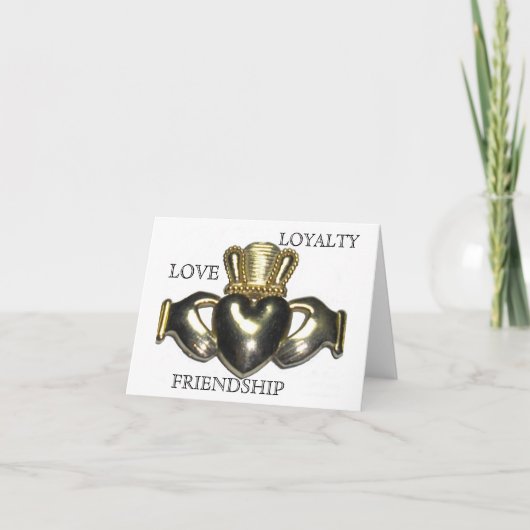 De Claddagh - Liefde loyaliteit vriendschap Feestdagen Kaart (Voorkant)