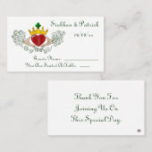 De Claddagh Plaatsing Kaarten (Volledige Kleur) Br Plaatskaartje (Voorkant / Achterkant)