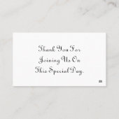 De Claddagh Plaatsing Kaarten (zwart) (bruiloft) Plaatskaartje (Achterkant)