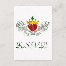 De Claddagh R.S.V.P kaart (full colour)