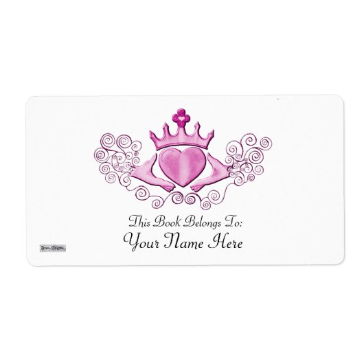 De Claddagh (roze) Etiket (Voorkant)