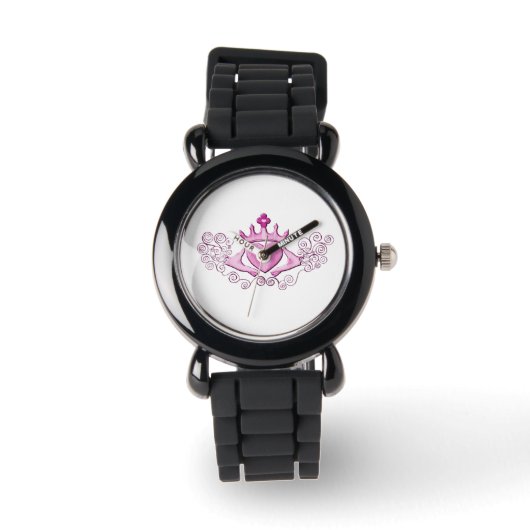 De Claddagh (roze) Horloge (Voorkant)